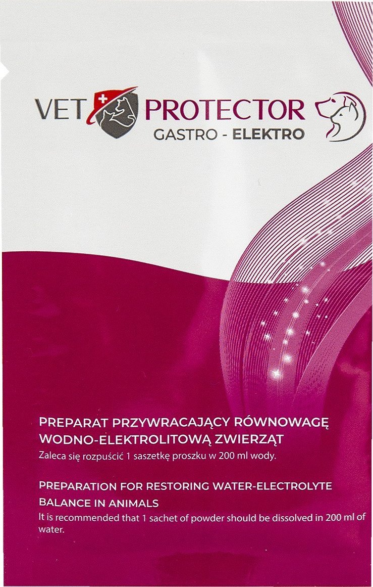 Triton Vet Protector Gastro Elektro preparat stabilizujący równowagę wodno-elektrolitową w postaci proszku dla psa i kota 3g