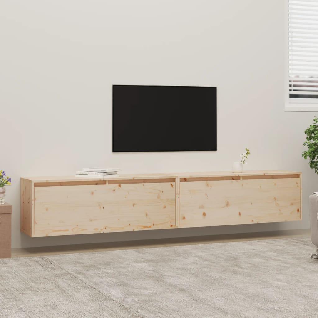 vidaXL vidaXL Szafki ścienne, 2 szt., 100x30x35 cm, lite drewno sosnowe