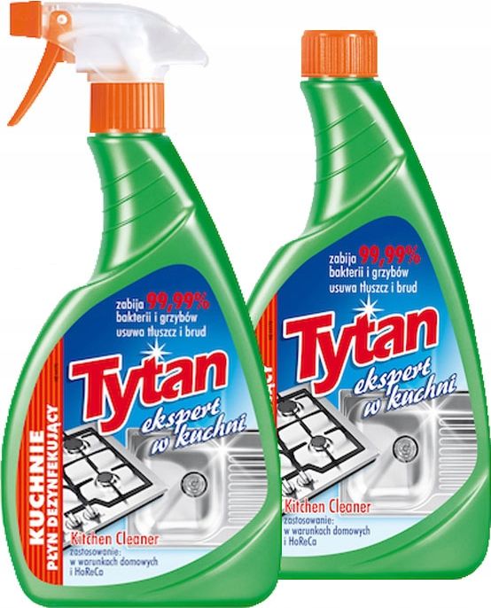 Tytan PŁYN DO MYCIA DEZYNFEKCJI KUCHNI TYTAN SPRAY+ZAP
