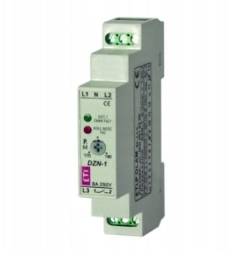 Detektor zaniku napięcia, asymetrii i kolejności faz 3-fazowy 1P 8A 170-190V DZN-1 002470285
