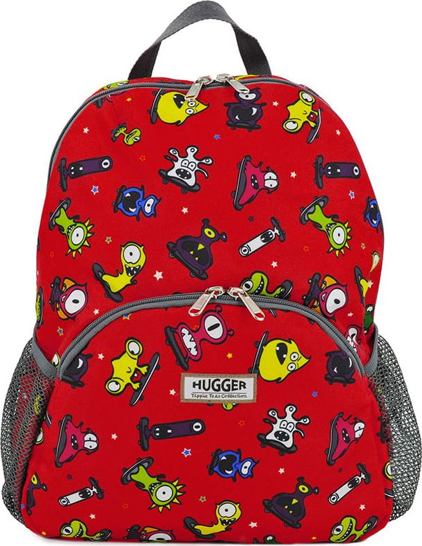 Hugger Plecaczek dla dzieci Hugger, Totty Tripper Small, wiek 1-3+ lat, wzór Monster Skaters Red 2