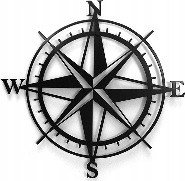 Decolicious Dekoracyja ścienna Kompas3D