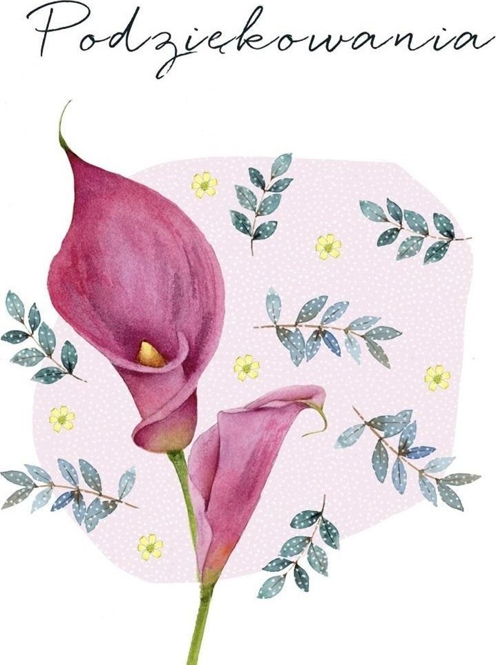 Karnet Swarovski kwadrat CL4519_PO Dziękuję