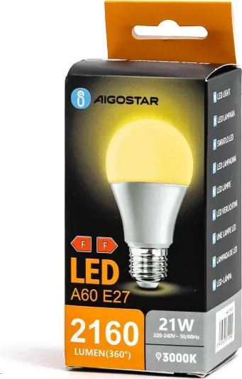 Aigostar Żarówka LED A60 E27 21W 3000k LED A60 E27 21W 3000k