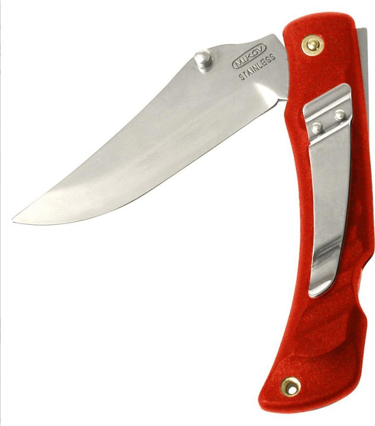 Mikov Nóż składany czerwony Mikov 243-NH-1/C Klips
