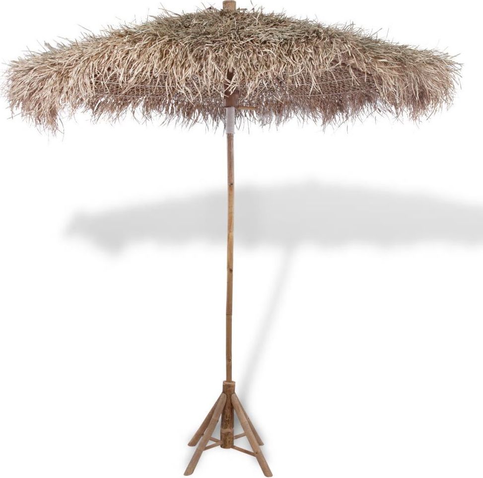 vidaXL Parasol bambusowy z pokryciem z liści bananowca, 210 cm