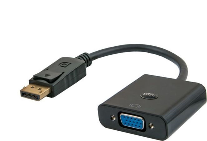 Adapter AV Savio DisplayPort - D-Sub (VGA) czarny (CL-90B)