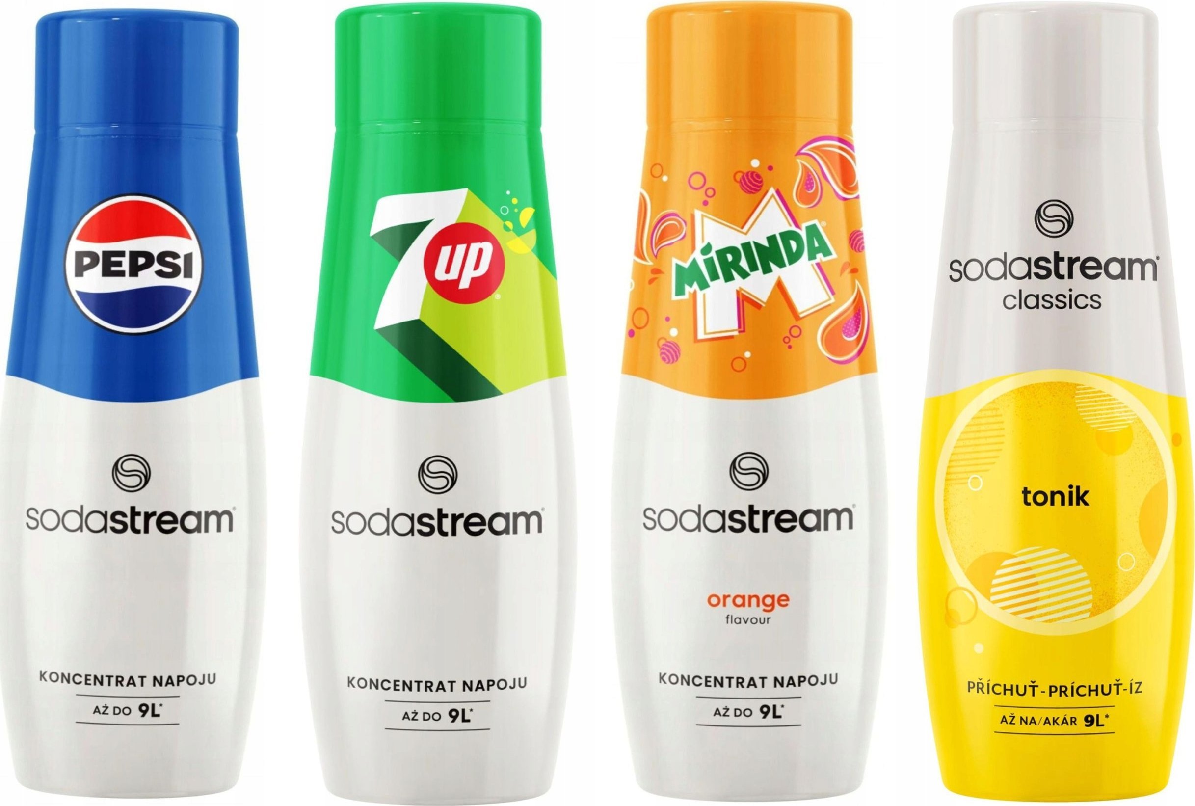 SODASTREAM Pepsi + 7UP + Mirinda + Tonic syropy do saturatora 4 szt.