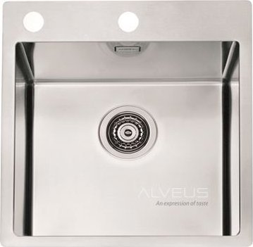 Zlewozmywak Alveus PURE 20 SAT QC 460 x 520 mm + syfon Quick Close