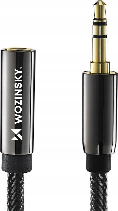 Kabel Wozinsky WOZINSKY PRZEDŁUŻACZ MINI JACK (ŻEŃSKI-MĘSKI) PRZEDŁUŻKA AUX 5 M CZARNY