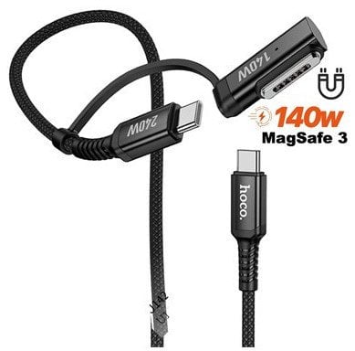 Kabel 2w1 USB C do USB C / Mag3 Hoco 240W 1,8 m U142 czarny