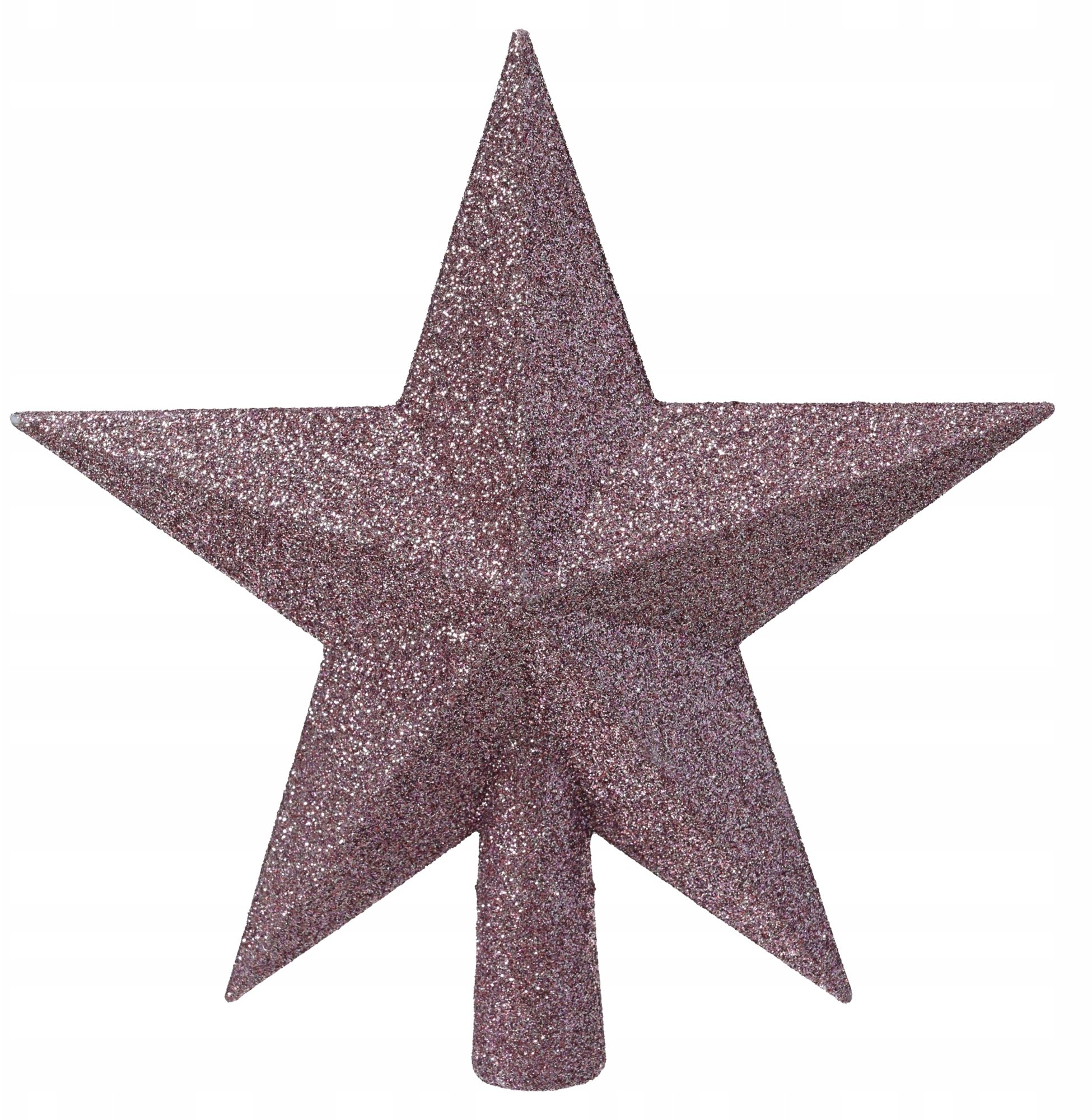 Kaemingk Szpic choinkowy gwiazda plastikowa nietłukąca w stylu vintage różowa, 19 cm, 1 szt.