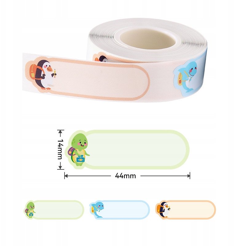 .NIIMBOT Etykiety Naklejki 14*44mm 150szt SZKOLNE