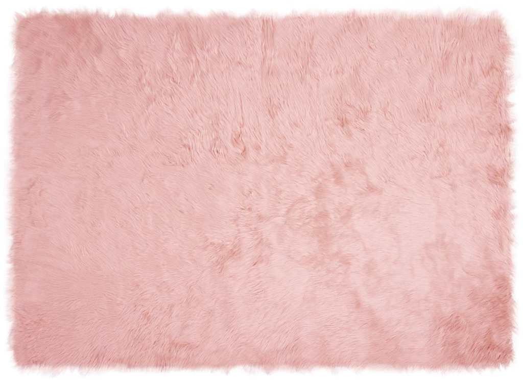 vidaXL Sztuczny różowy dywan wełniany Poliester 120 x 170 cm