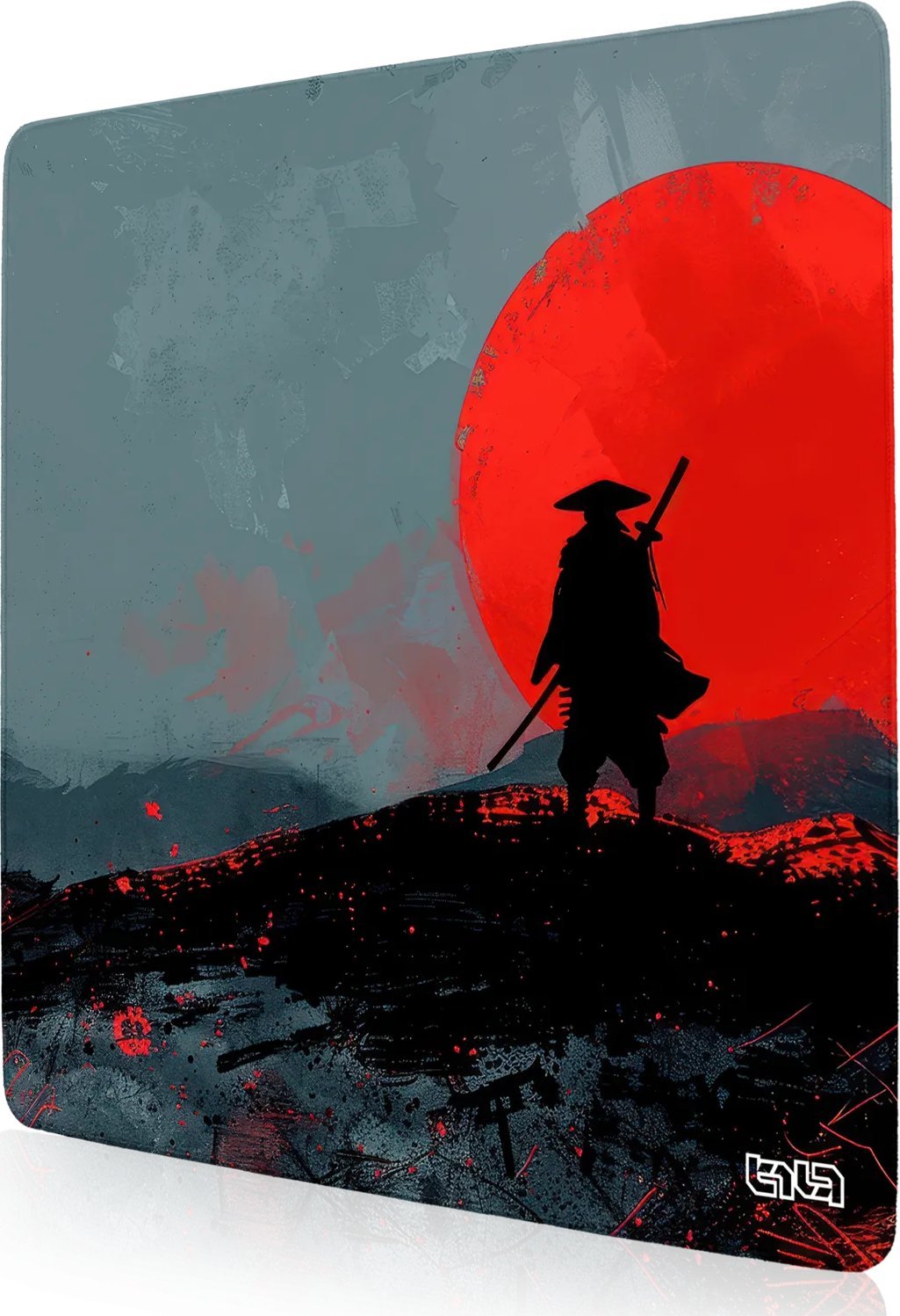 Podkładka Tilt PODKŁADKA GAMINGOWA Grey Samurai 50x50 TILT XL Dla gracza Duża Wodoodporna