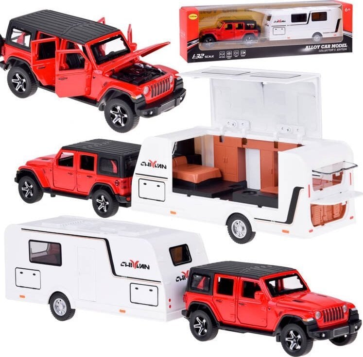 Jokomisiada Auto na wakacje Samochód terenowy + Przyczepa kempingowa światła ZA5351