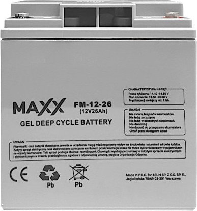 Maxx Akumulator żelowy Maxx 26Ah 12V