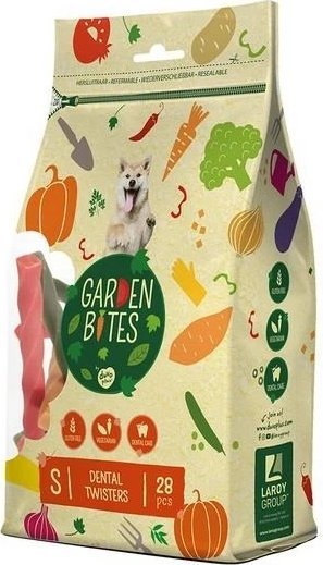 Duvo+ GARDEN BITES DENTAL TWISTERS "S" 13cm 28szt 3/36