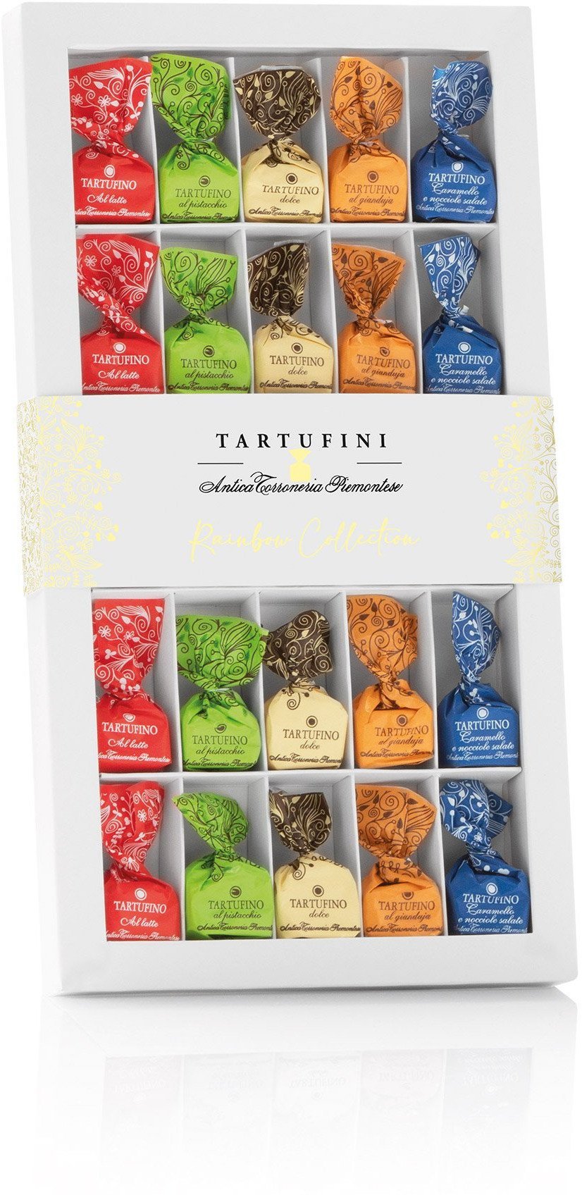Antica Torroneria Piemontese Pudełko trufli czekoladowych "Rainbow Collection" 175g