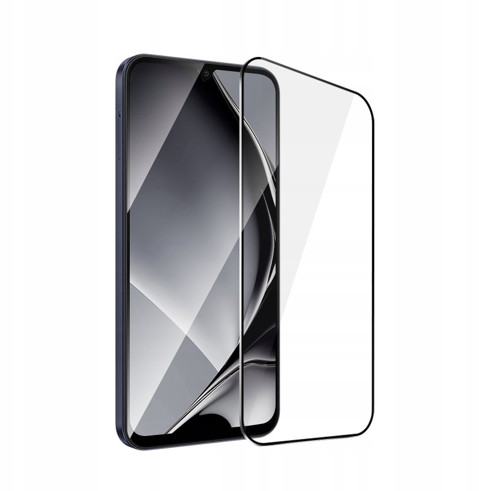 Szkło hartowane z metalową ramką do Samsung Galaxy A24 4G / A25 5G czarna ramka
