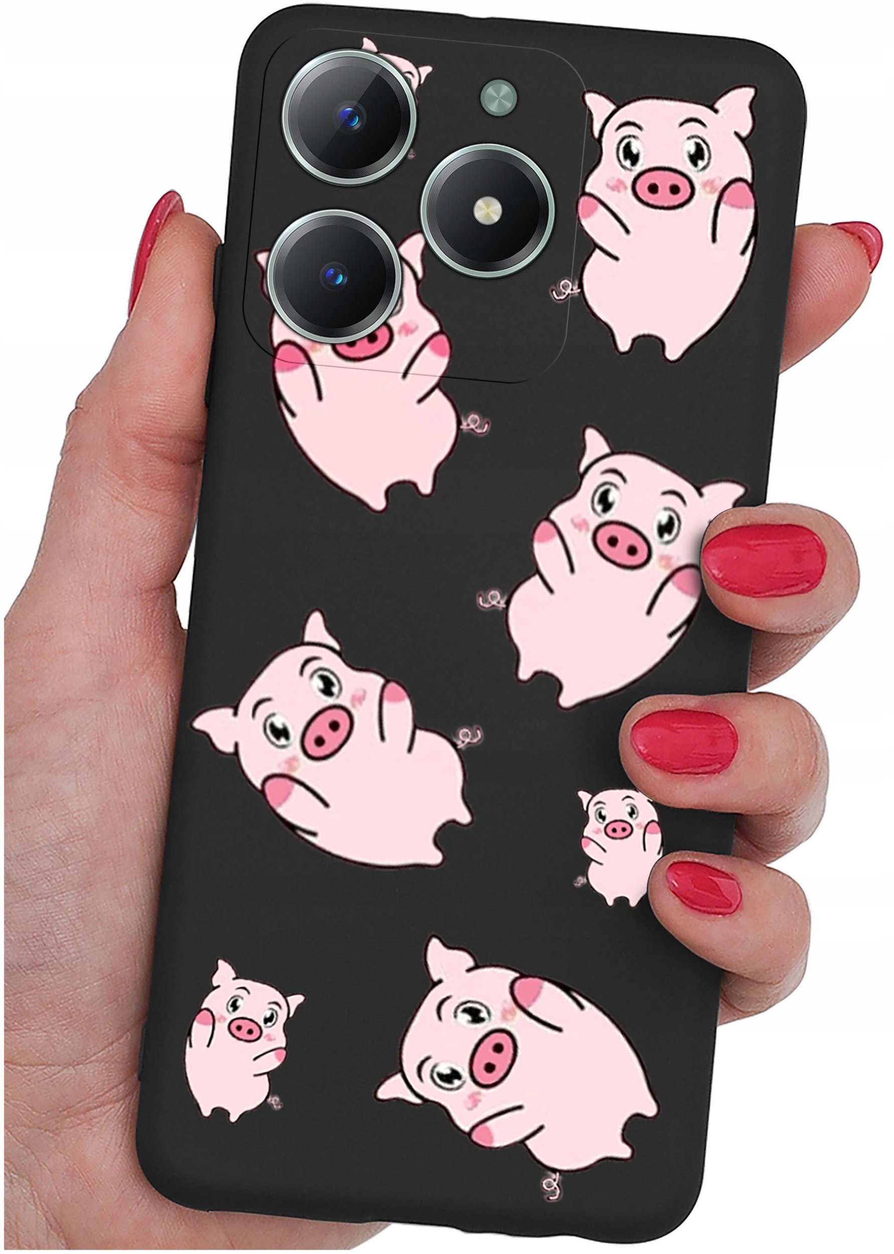 Etui do Realme C61 | C63 WZORY |SILIKONOWE MATT CASE + SZKŁO 9H