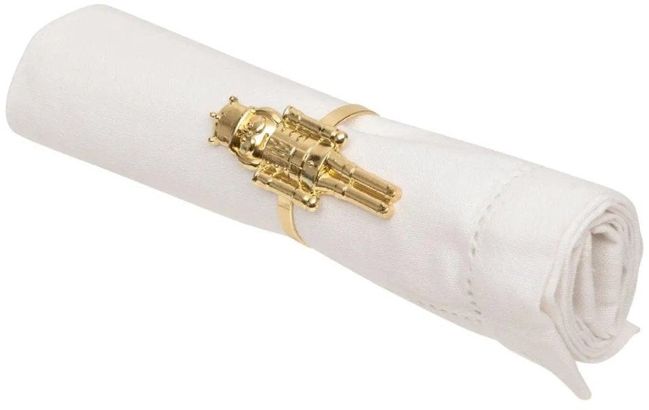 Obrączki do serwetek złote, Nutcracker, 4 szt.