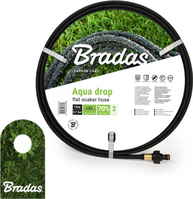 Bradas Wąż nawadniający pocący AQUA-DROP FLAT 1/2" - 15m WADF1/2015 Bradas 2050