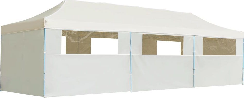 vidaXL Składany namiot z 8 ścianami bocznymi, 3 x 9 m, kremowy