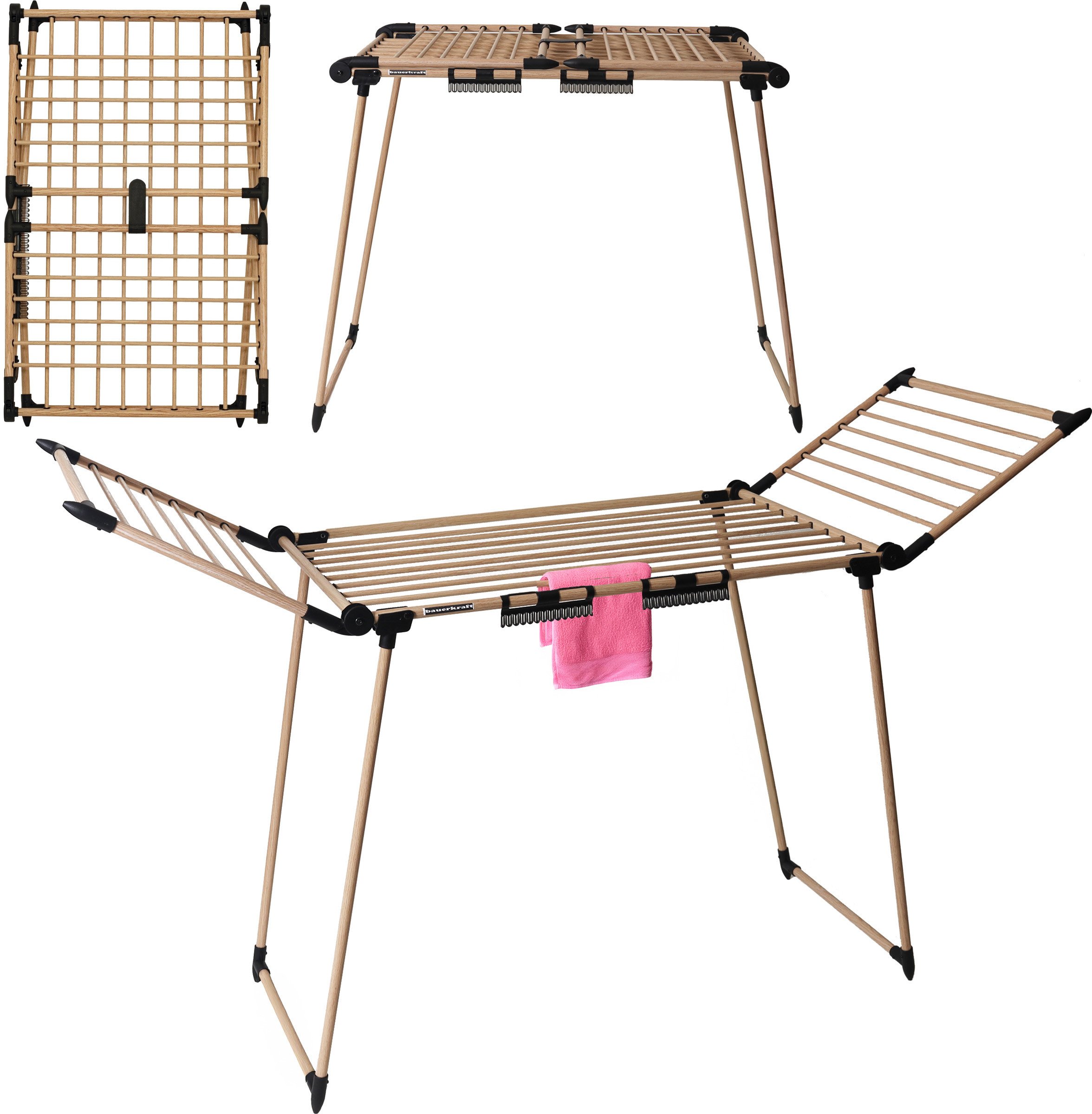 Stojąca suszarka na pranie odzież bieliznę składana balkonowa mocna duża