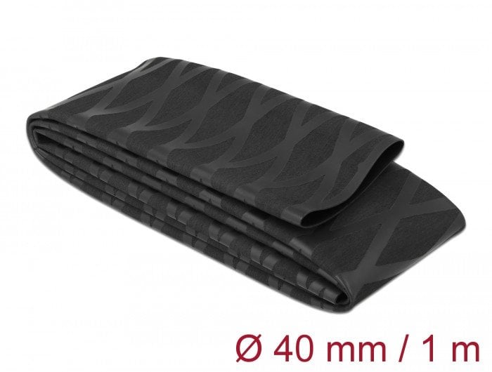Delock DELOCK Rurka termokurczliwa X-wzór antypoślizgowa 1m x 40mm Black