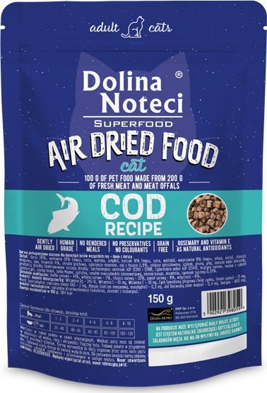 Dolina Noteci Superfood danie z dorsza karma suszona dla kota 150 g