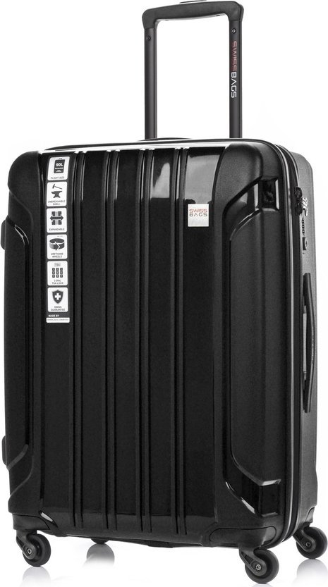 SwissBags Walizka średnia Tourist 65cm czarna