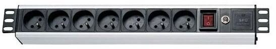 XtendLan 19" panel rozdzielczy 7x230V, ČSN, wyłącznik, wskaźnik napięcia, ochrona przeciwprzepięciowa, ochrona prądowa kabel 1,8m, 1,5U