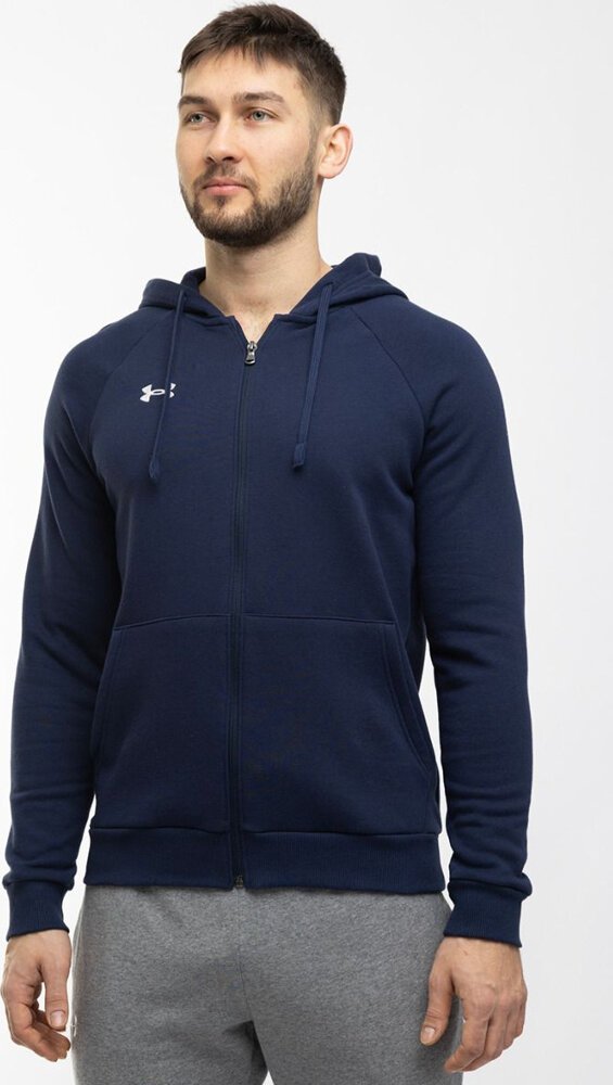 Under Armour Bluza męska Under Armour Rival Fleece FZ Hoodie granatowa 1379767 410 XL