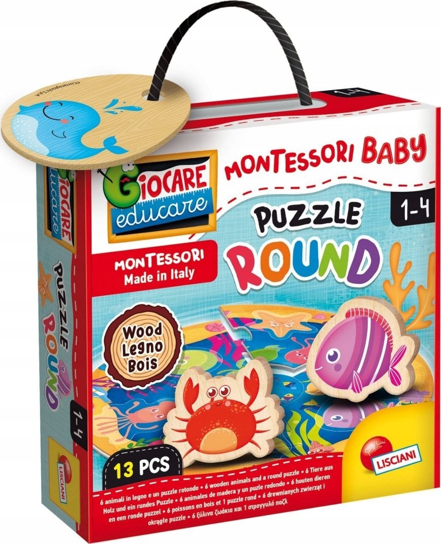 Lisciani LISCIANI MONTESSORI BABY WOOD PUZZLE ROUND