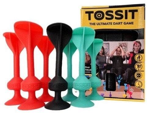 Gra w rzutki z silikonowymi przyssawkami TOSSIT Zestaw Startowy, czerwony i zielony
