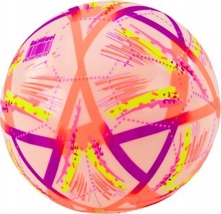 LeanToys Piłka Gumowa Jaskrawa Wzorki Pomarańczowa 24 Cm LEAN TOYS