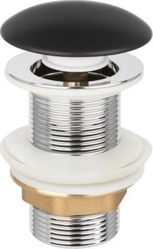 UN KOREK DO UMYWALKI CLICK CLACK CZARNY MAT BEZ PRZELEWU (1 SZT)