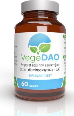 VEGEDAO_Preparat roślinny zawierający enzym Diaminooksydazę suplement diety 60 kapsułek