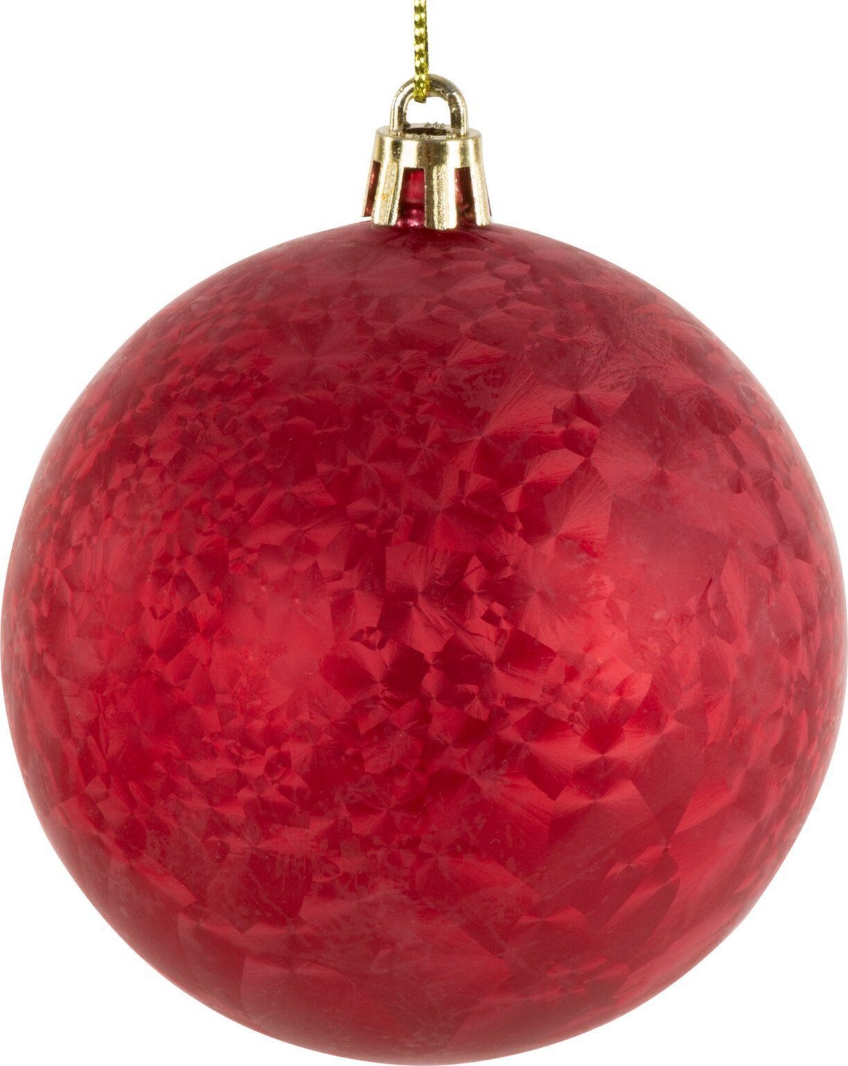 Eurofirany Bombka świąteczna plastikowa choinkowa bombki PL68A 8cm czerwona
