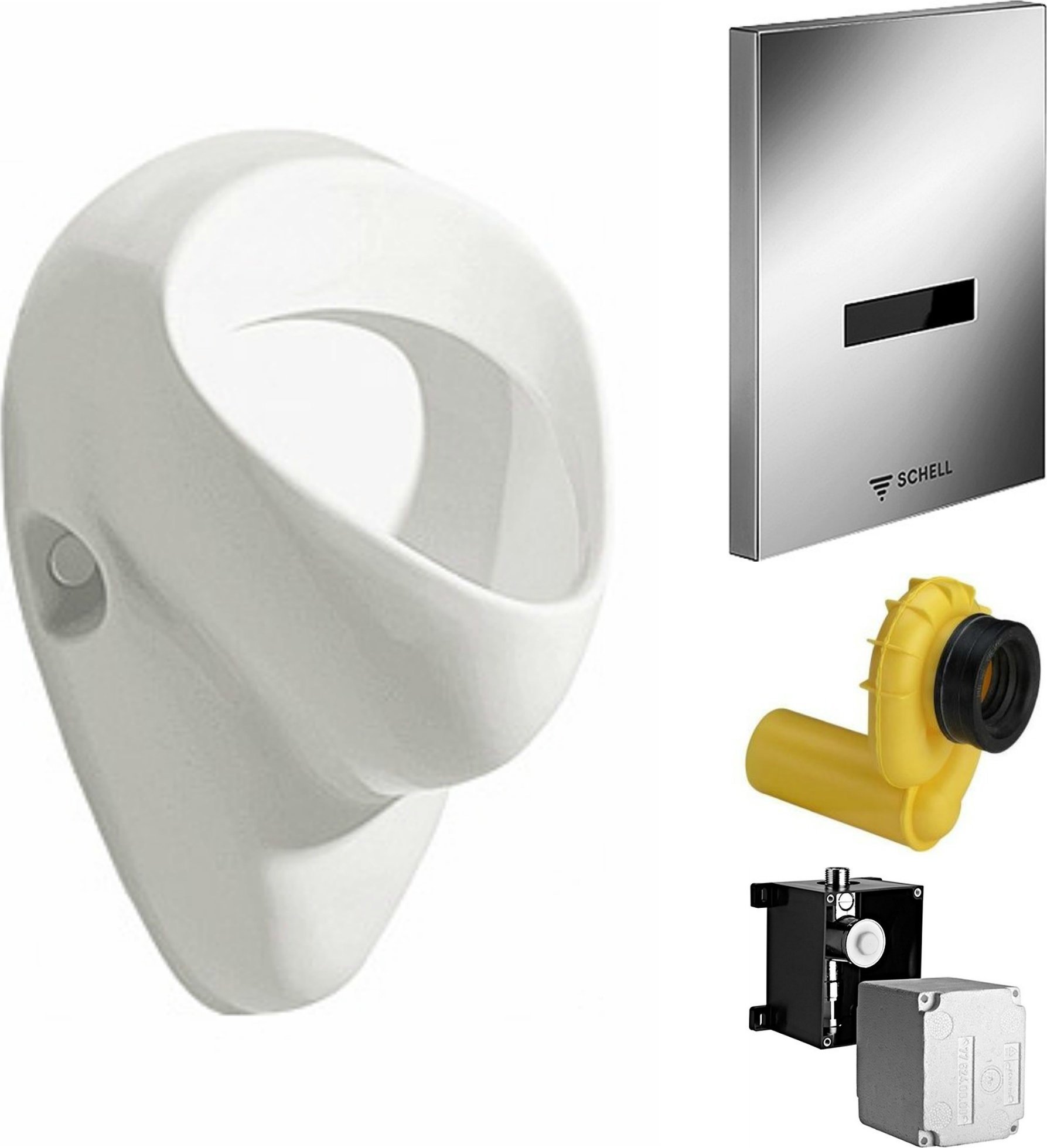 Pisuar 502.895.00.1 / GEBERIT / FELIX / PISUAR, B35CM, H56CM, T35.5CM, DOPŁYW Z TYŁU, ODPŁYW DO TYŁU /