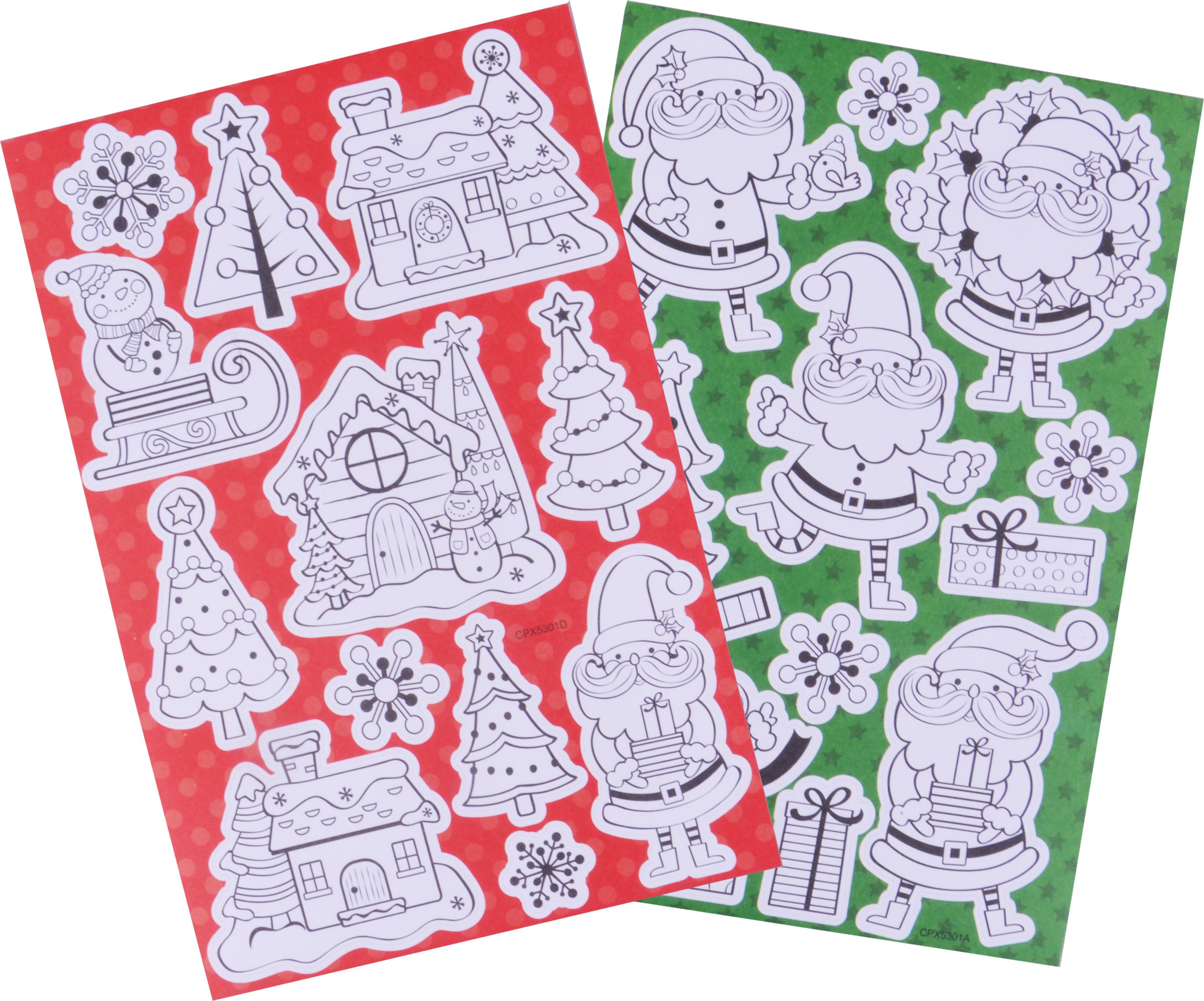 Dekoracja świąteczna Arpex ¦wi±teczne naklejki do kolorowania (581297) - 5907667297642