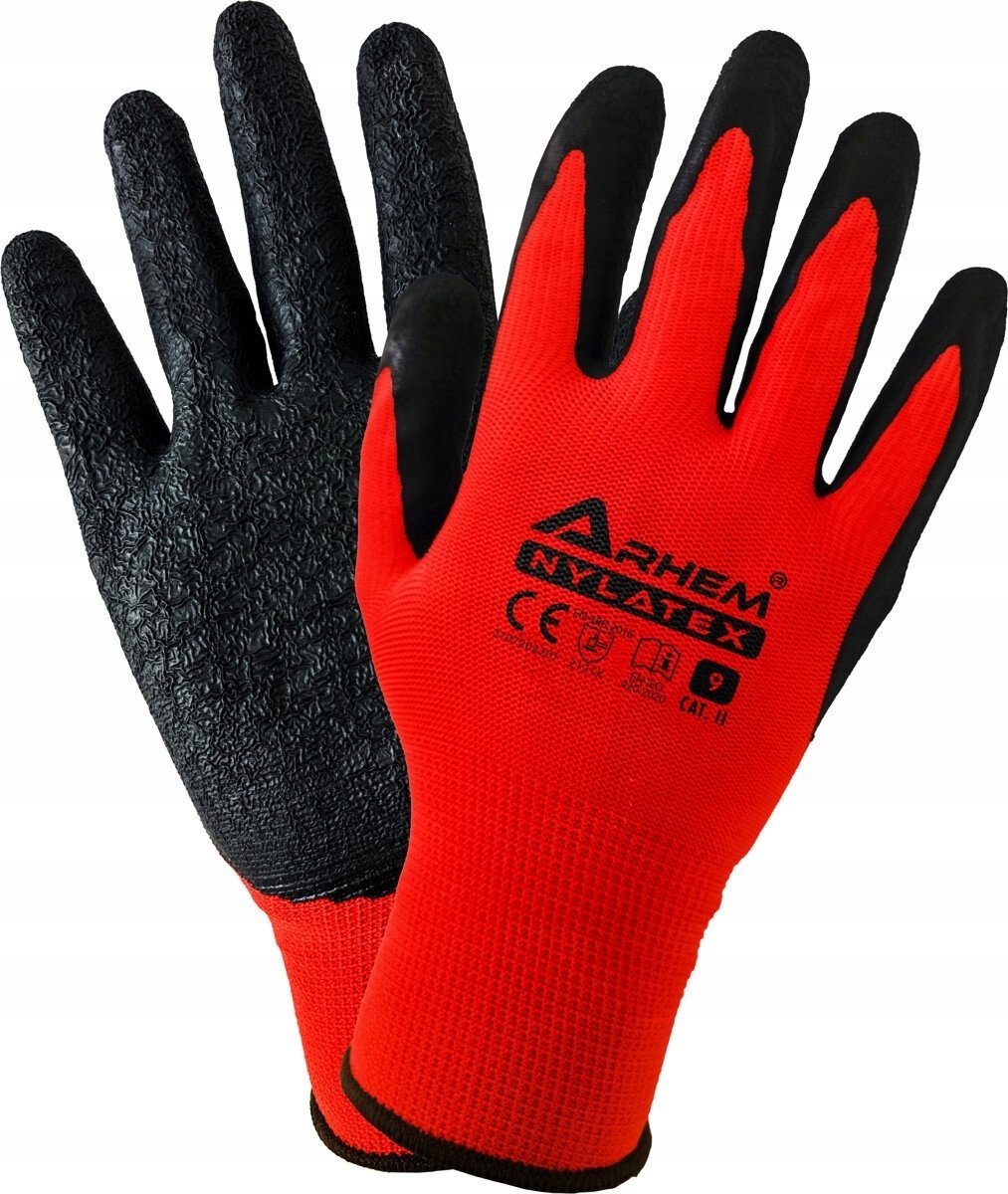 Consorte Nylatex 12 Par Rękawice Robocze Kat Ii Red 11 XXL Arhem 0000062493 5902841700567