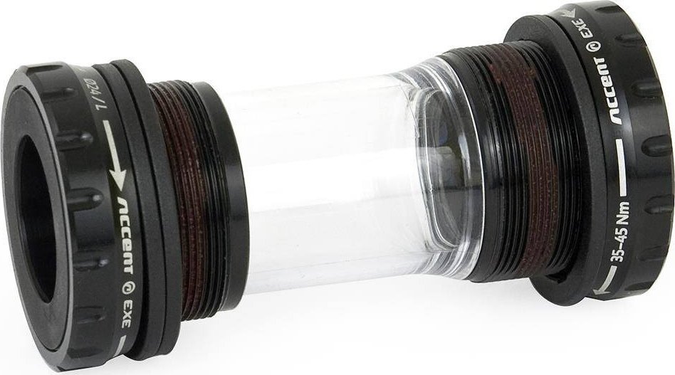 Wkład suportu Accent EXE, szerokość mufy 68/73, typ gwintu bsa, średnica osi korby 24 mm