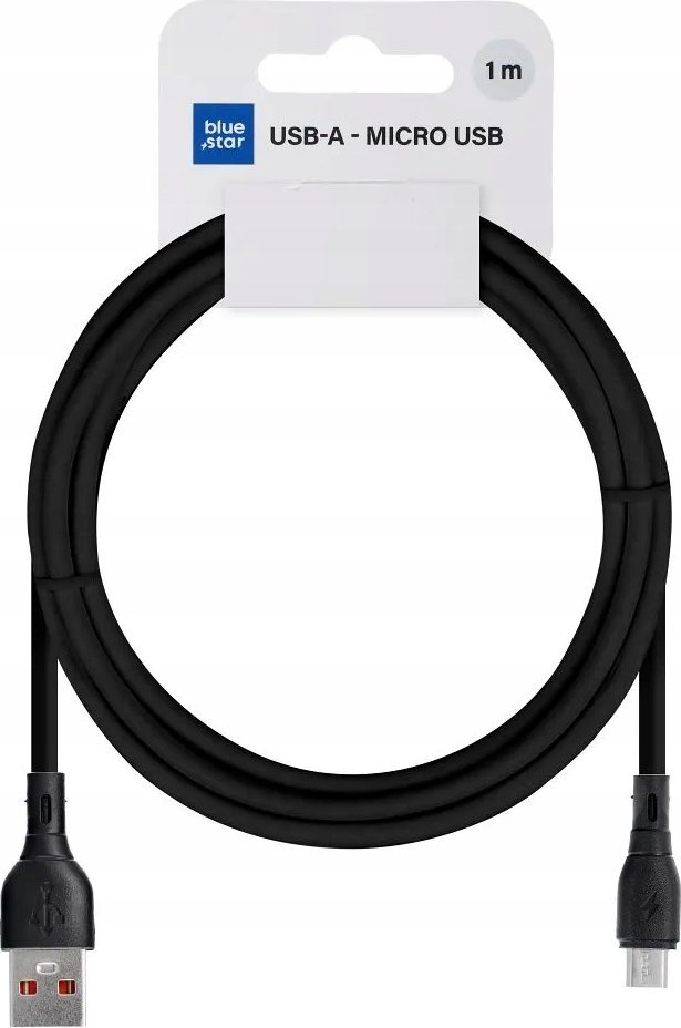 BLUE STAR kabel ECO 2A USB A do Micro USB PJ68-23-2 1m czarny