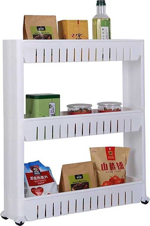 Verk Półka łazienkowa kuchenna szafka na kółkach regał Półka łazienkowa kuchenna szafka na kółkach regał