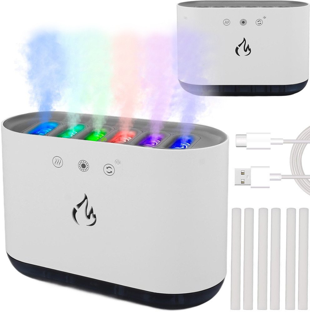 Nawilżacz powietrza kompinek dyfuzor lampka led rgb aromaterapia 6 dysz