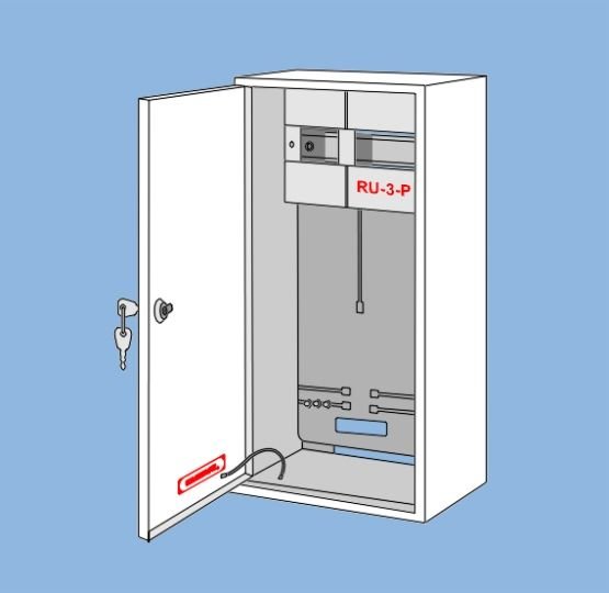 Karwasz Rozdzielnica plombowana z zamkiem 3F IP30 biała RU-3-P Z