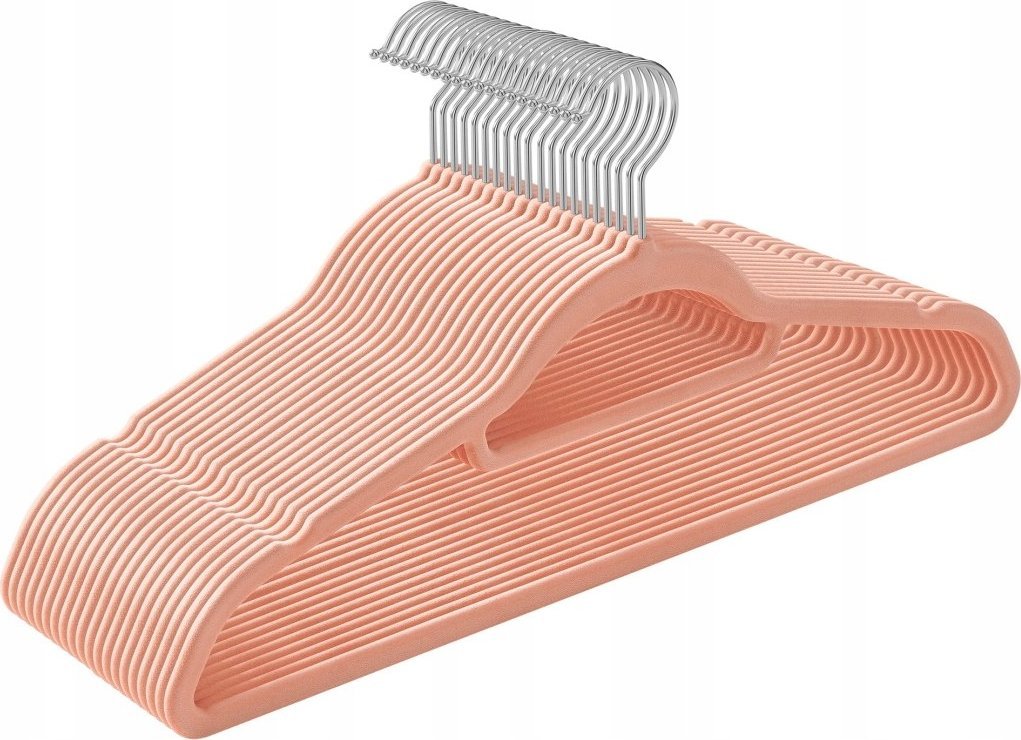 Leobert Wieszaki welurowe róż 20szt - CRF20PK