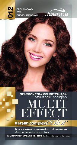 Joanna Multi Effect Color Keratin Complex Szamponetka 12 Czekoladowy Brąz 35 g
